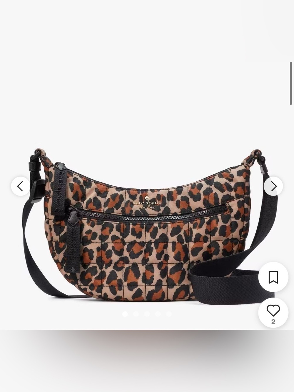 Kate Spade Quilted Leopard Print Sling Bag